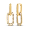 Thumbnail Image 1 of STUDIO BY KAY Lab-Grown Diamond Link Drop Hoop Earrings 5/8 ct tw 24K Yellow Gold Vermeil Sterling Silver
