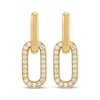 Thumbnail Image 2 of STUDIO BY KAY Lab-Grown Diamond Link Drop Hoop Earrings 5/8 ct tw 24K Yellow Gold Vermeil Sterling Silver
