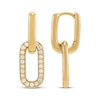 Thumbnail Image 3 of STUDIO BY KAY Lab-Grown Diamond Link Drop Hoop Earrings 5/8 ct tw 24K Yellow Gold Vermeil Sterling Silver