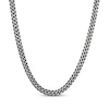 Thumbnail Image 1 of 7mm Diamond-Cut Miami Cuban Curb Chain Necklace Gray-Plated Solid Sterling Silver 22"