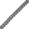 Thumbnail Image 2 of 7mm Diamond-Cut Miami Cuban Curb Chain Necklace Gray-Plated Solid Sterling Silver 22"