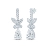 Thumbnail Image 1 of Monique Lhuillier Bliss Pear-Shaped Lab-Grown Diamond Butterfly Drop Earrings 1-1/3 ct tw Platinum-Plated Sterling Silver