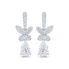 Thumbnail Image 2 of Monique Lhuillier Bliss Pear-Shaped Lab-Grown Diamond Butterfly Drop Earrings 1-1/3 ct tw Platinum-Plated Sterling Silver