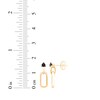 Thumbnail Image 4 of Black Diamond Paperclip Link Drop Earrings 1/8 ct tw 10K Yellow Gold