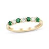 Thumbnail Image 1 of Now + Forever Natural Emerald & Diamond Anniversary Ring 1/5 ct tw 10K Yellow Gold