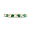 Thumbnail Image 3 of Now + Forever Natural Emerald & Diamond Anniversary Ring 1/5 ct tw 10K Yellow Gold