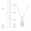 Thumbnail Image 6 of KAY Lab-Grown Diamonds Marquise & Round-Cut Necklace 1/2 ct tw 10K Yellow Gold 18"