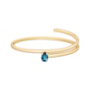 Thumbnail Image 1 of STUDIO BY KAY Oval-Cut London Blue Topaz Bypass Bangle Bracelet 24K Yellow Gold Vermeil
