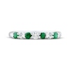 Thumbnail Image 3 of Now + Forever Natural Emerald & Diamond Anniversary Ring 1/5 ct tw 10K White Gold