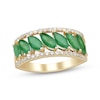 Thumbnail Image 1 of Now + Forever Marquise-Cut Natural Emerald & Diamond Anniversary Ring 1/4 ct tw 10K Yellow Gold