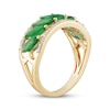 Thumbnail Image 2 of Now + Forever Marquise-Cut Natural Emerald & Diamond Anniversary Ring 1/4 ct tw 10K Yellow Gold