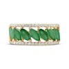 Thumbnail Image 3 of Now + Forever Marquise-Cut Natural Emerald & Diamond Anniversary Ring 1/4 ct tw 10K Yellow Gold