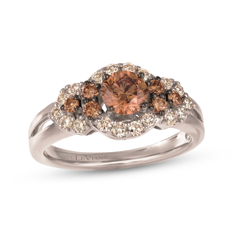 Main Image 1 of Le Vian Diamond Halo Ring 1 ct tw 14K Vanilla Gold