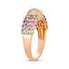 Thumbnail Image 2 of Le Vian Oval-Cut Opal, Pink Sapphire & Green Beryl Ring 14K Strawberry Gold
