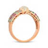 Thumbnail Image 3 of Le Vian Oval-Cut Opal, Pink Sapphire & Green Beryl Ring 14K Strawberry Gold