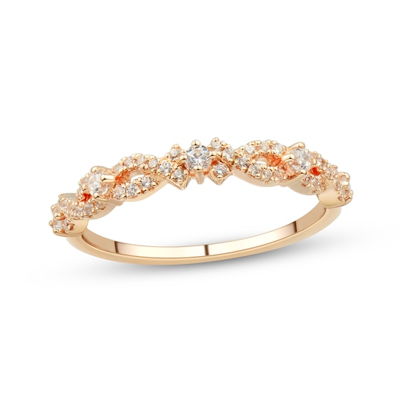 Now + Forever Diamond Twist Anniversary Ring 1/4 ct tw 10K Rose Gold