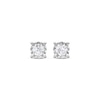 Thumbnail Image 2 of Round-Cut Diamond Solitaire Stud Earrings 1/4 ct tw Sterling Silver (J/I3)