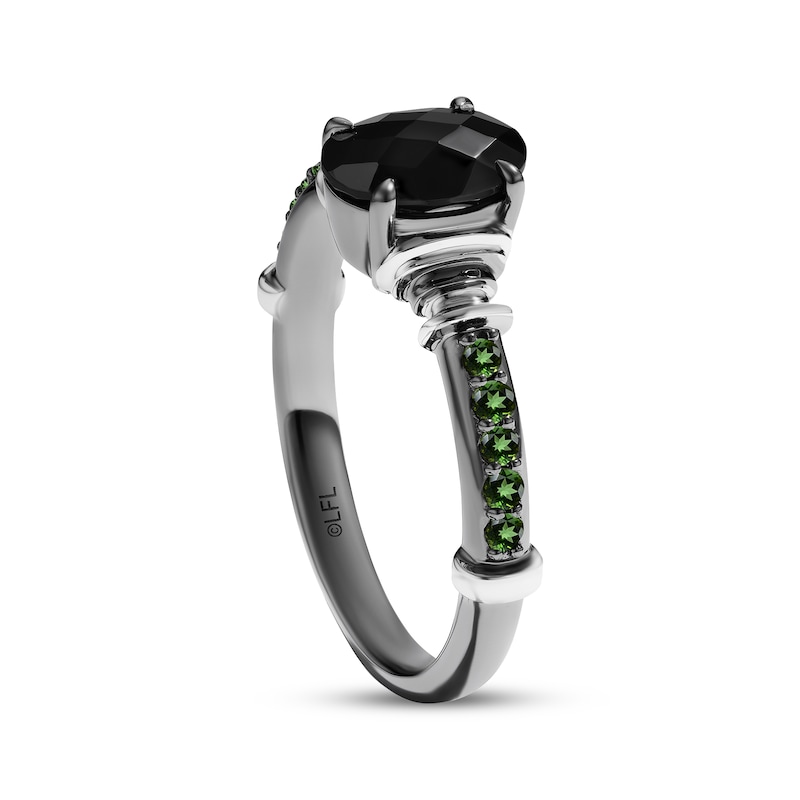 Main Image 2 of Star Wars Luke Skywalker Oval-Cut Black Onyx & Green Tourmaline Ring Sterling Silver