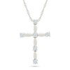 Thumbnail Image 1 of KAY Lab-Grown Diamonds Cross Necklace 1/20 ct tw Sterling Silver