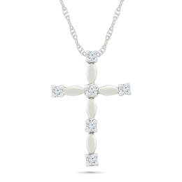 KAY Lab-Grown Diamonds Cross Necklace 1/20 ct tw Sterling Silver