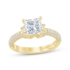Thumbnail Image 1 of Monique Lhuillier Bliss Princess-Cut Lab-Grown Diamond Engagement Ring 2-1/2 ct tw 18K Yellow Gold