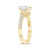 Thumbnail Image 2 of Monique Lhuillier Bliss Princess-Cut Lab-Grown Diamond Engagement Ring 2-1/2 ct tw 18K Yellow Gold