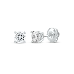 KAY Lab-Grown Diamonds Certified Round-Cut Solitaire Stud Earrings 3/4 ct tw 14K White Gold (F/VS2)