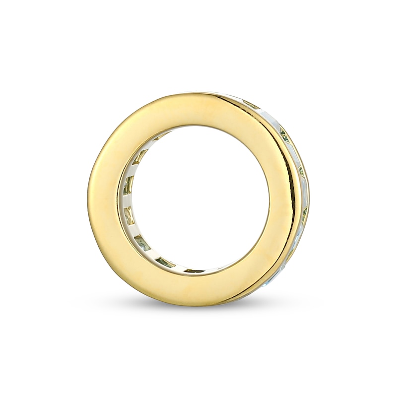 Main Image 3 of STUDIO BY KAY Baguette-Cut Swiss Blue Topaz East-West Rondelle Charm 24K Yellow Gold Vermeil Sterling Silver