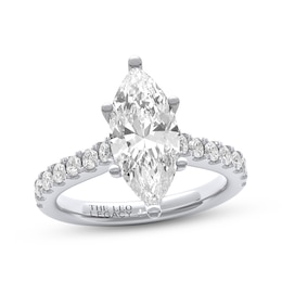 THE LEO Legacy Lab-Grown Diamond Certified Marquise-Cut Engagement Ring 2-1/2 ct tw 14K White Gold