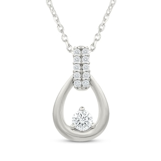 KAY Lab-Grown Diamonds Teardrop Nest Necklace 1/4 ct tw Sterling Silver 18"