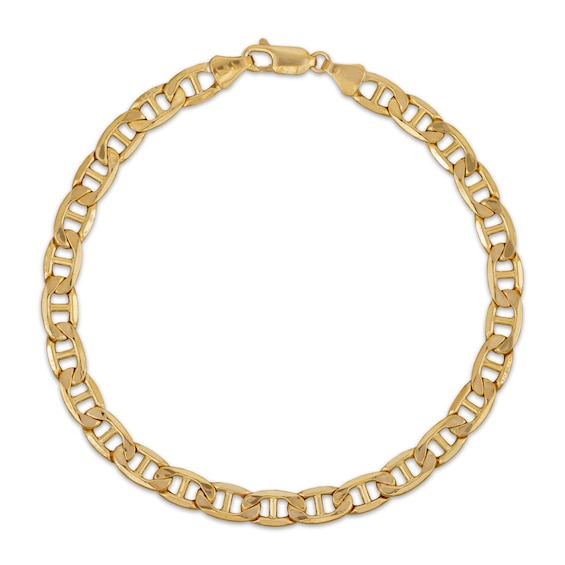 5.8mm Mariner Chain Bracelet Hollow 10K Yellow Gold 8.5"