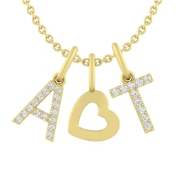 1/20 - 1/8 ct tw Diamond Couple's Initials Necklace (2 Initials)