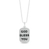 Thumbnail Image 2 of Men's Diamond Double-Sided Dog Tag Necklace 1/5 ct tw Sterling Silver 22&quot;