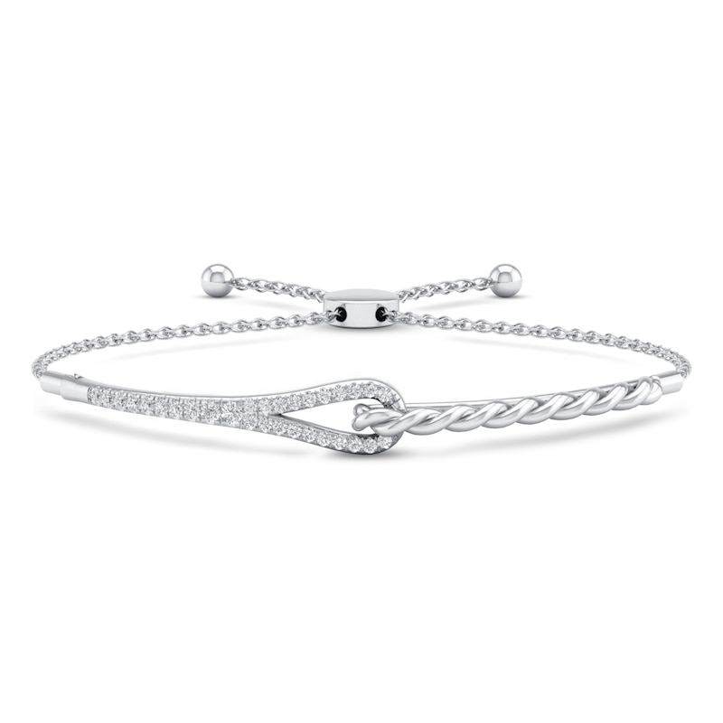 Love + Be Loved Diamond Bolo Bracelet 1/2 ct tw 10K White Gold