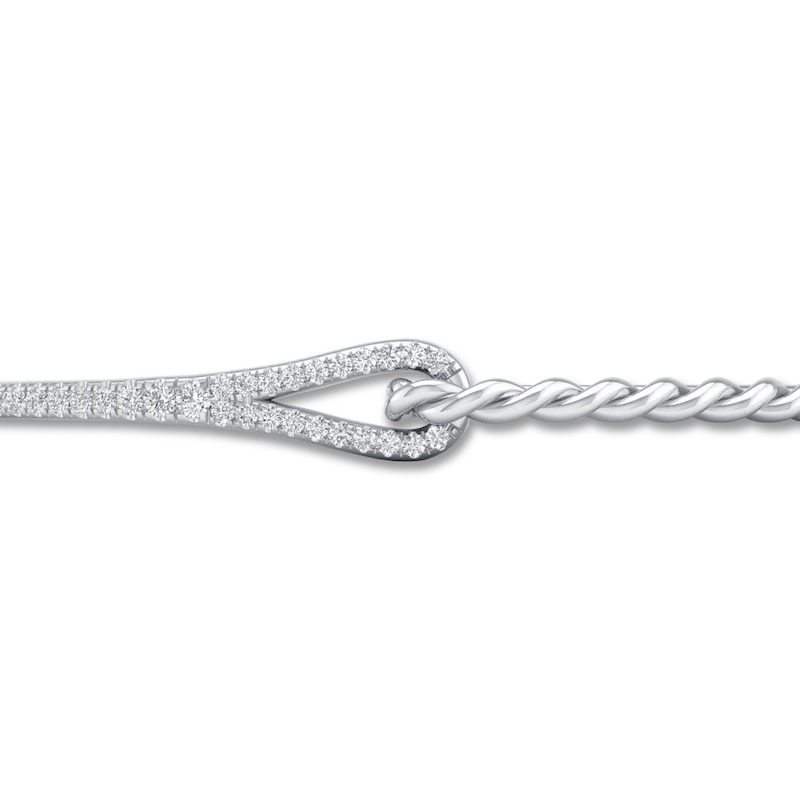 Main Image 2 of Love + Be Loved Diamond Bolo Bracelet 1/2 ct tw 10K White Gold