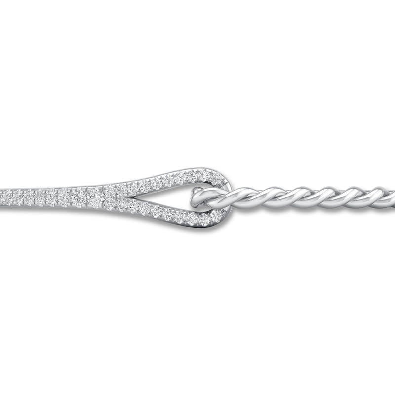 Love + Be Loved Diamond Bolo Bracelet 1/2 ct tw 10K White Gold