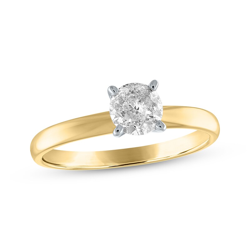 Diamond Solitaire Engagement Ring 1/2 ct tw Round-Cut 10K Yellow Gold