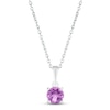 Thumbnail Image 1 of Amethyst Birthstone Necklace Sterling Silver 18&quot;