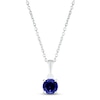 Thumbnail Image 1 of Blue Lab-Created Sapphire Birthstone Necklace Sterling Silver 18&quot;