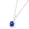 Thumbnail Image 2 of Blue Lab-Created Sapphire Birthstone Necklace Sterling Silver 18&quot;