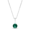 Thumbnail Image 1 of Lab-Created Emerald Birthstone Necklace Sterling Silver 18"