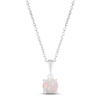 Thumbnail Image 1 of Lab-Created Opal Birthstone Necklace Sterling Silver 18"