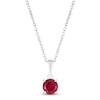 Thumbnail Image 0 of Lab-Created Ruby Birthstone Necklace Sterling Silver 18"