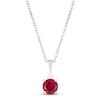 Thumbnail Image 1 of Lab-Created Ruby Birthstone Necklace Sterling Silver 18&quot;