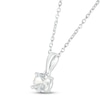 Thumbnail Image 1 of White Lab-Created Sapphire Birthstone Necklace Sterling Silver 18"