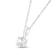 Thumbnail Image 2 of White Lab-Created Sapphire Birthstone Necklace Sterling Silver 18&quot;