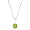 Thumbnail Image 1 of Peridot Birthstone Necklace Sterling Silver 18&quot;