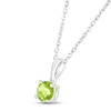 Thumbnail Image 1 of Peridot Birthstone Necklace Sterling Silver 18"