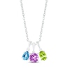 Thumbnail Image 2 of Peridot Birthstone Necklace Sterling Silver 18"