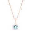 Thumbnail Image 1 of Aquamarine Birthstone Necklace 10K Rose Gold 18&quot;